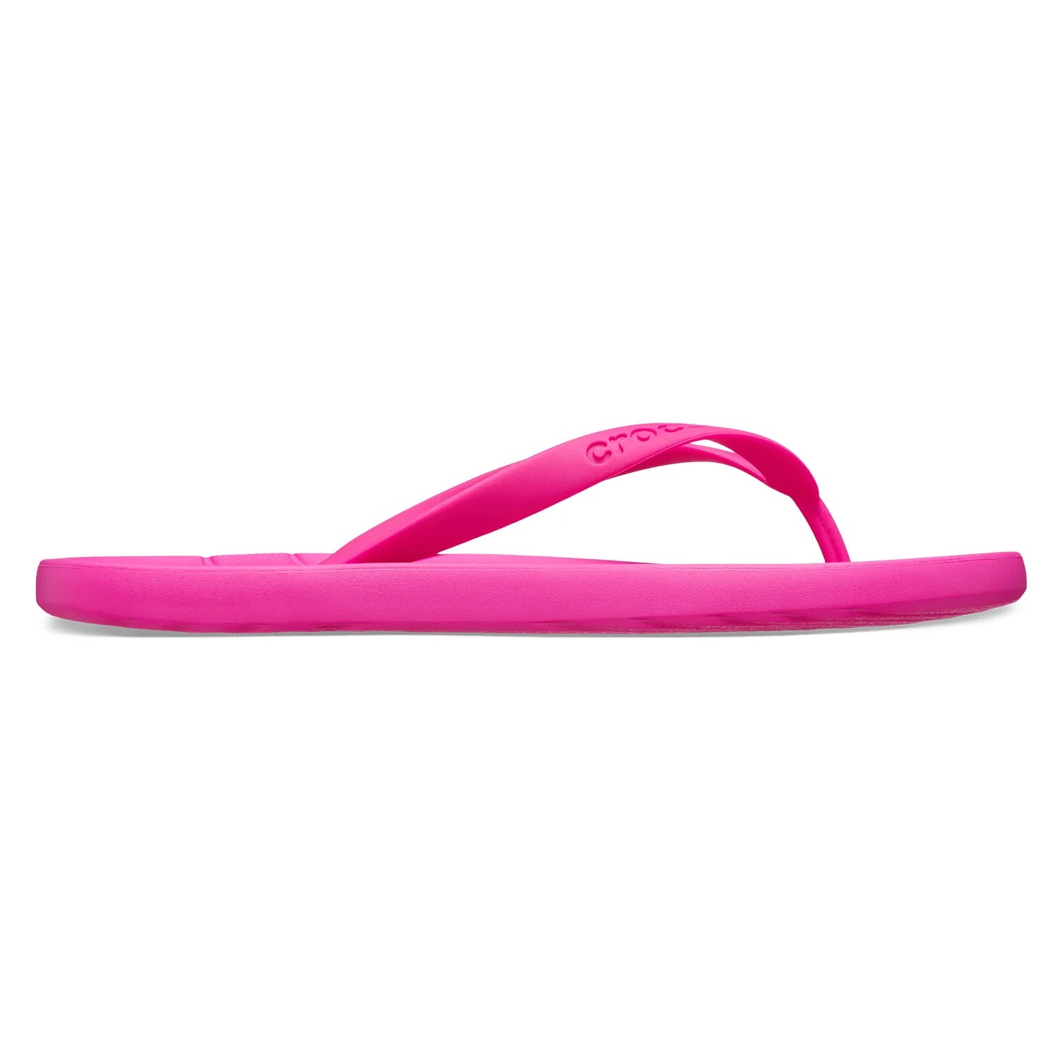 Crocs pink flip flops discount