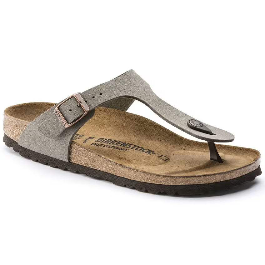 Birkenstock Gizeh Regular BirkoFlor Birkibuc Stone