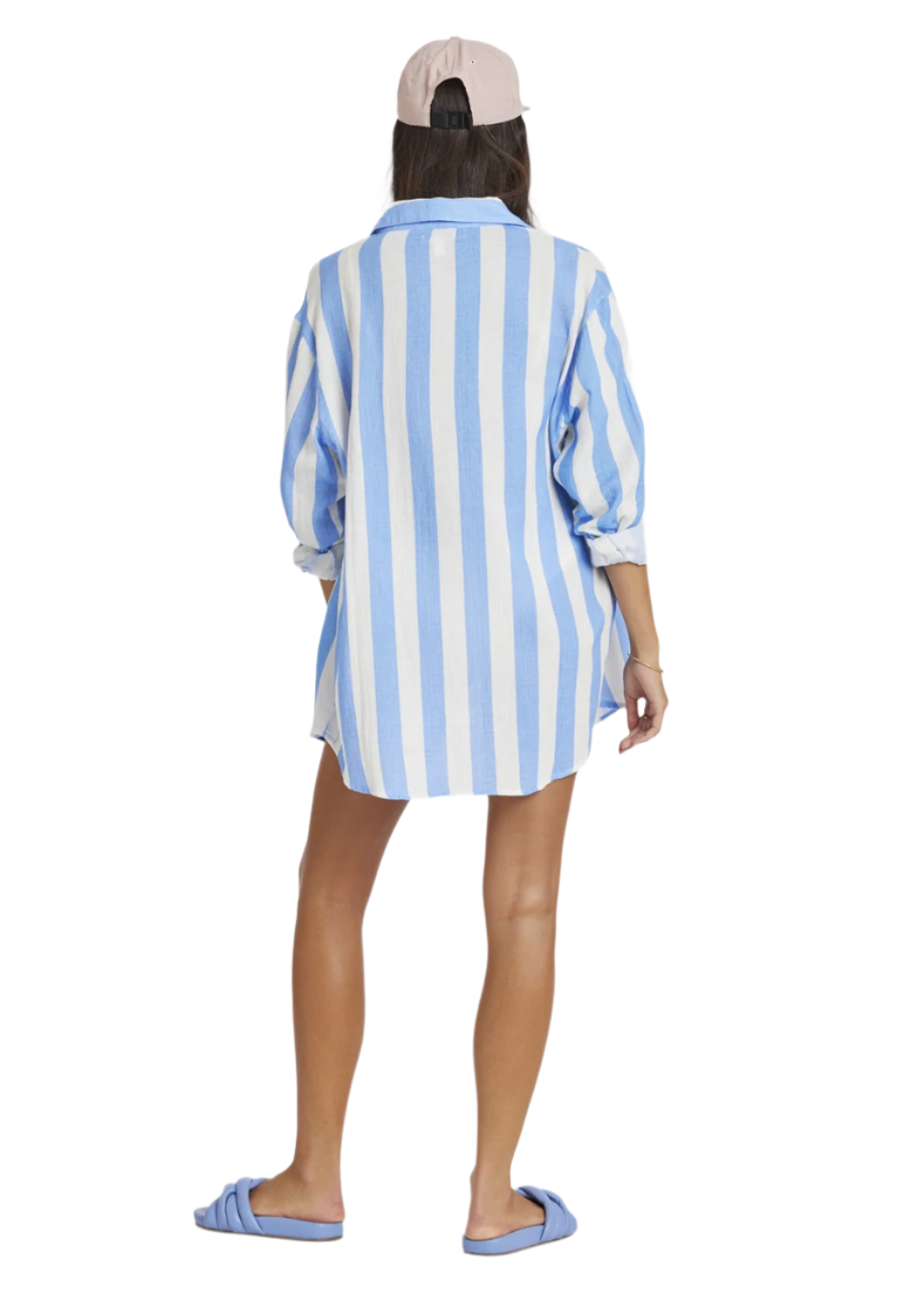 Sisstr Womens Vacation Ls Woven Top Vista Blue