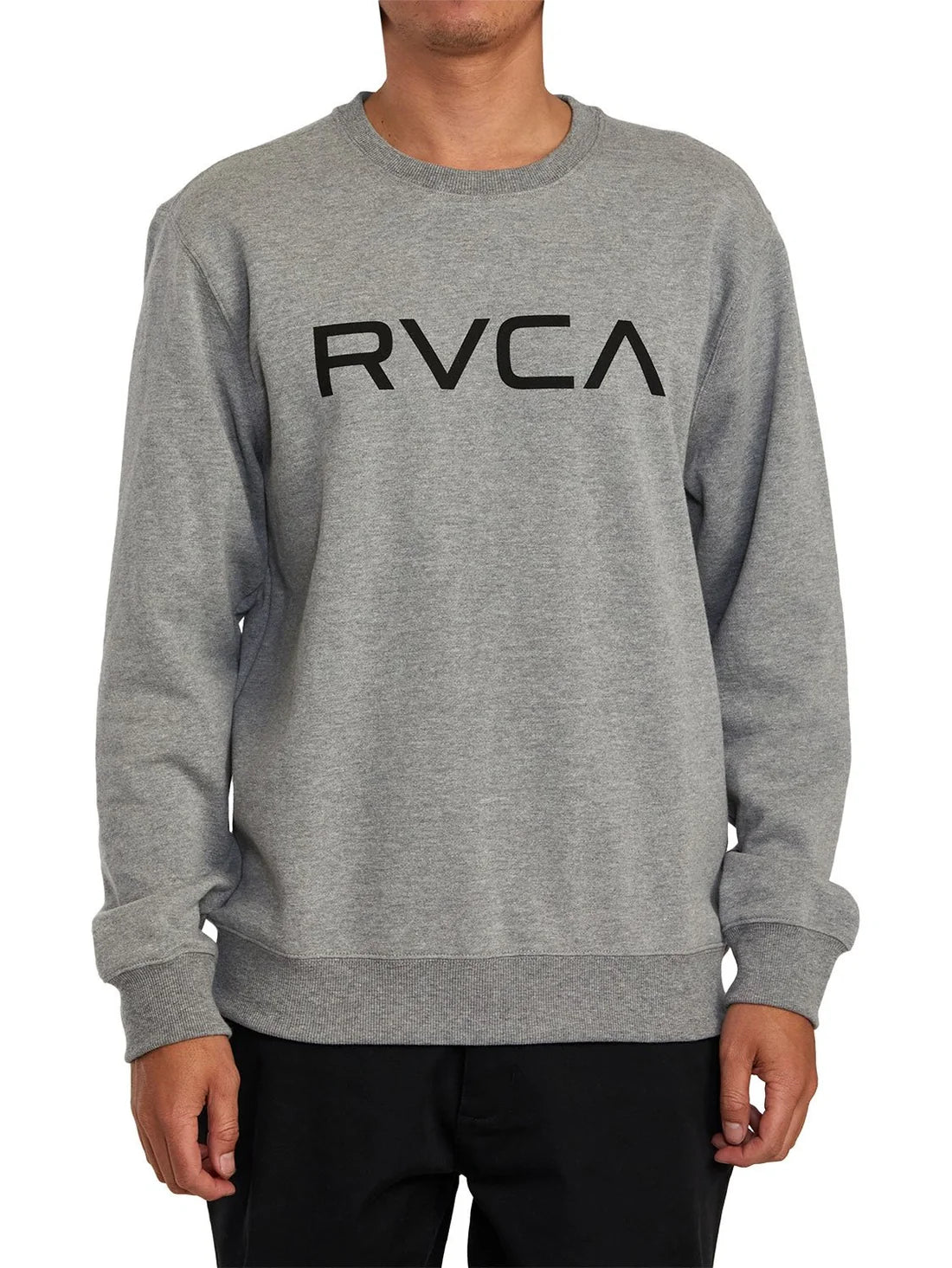 RVCA Mens Big RVCA Crew Athletic Heather
