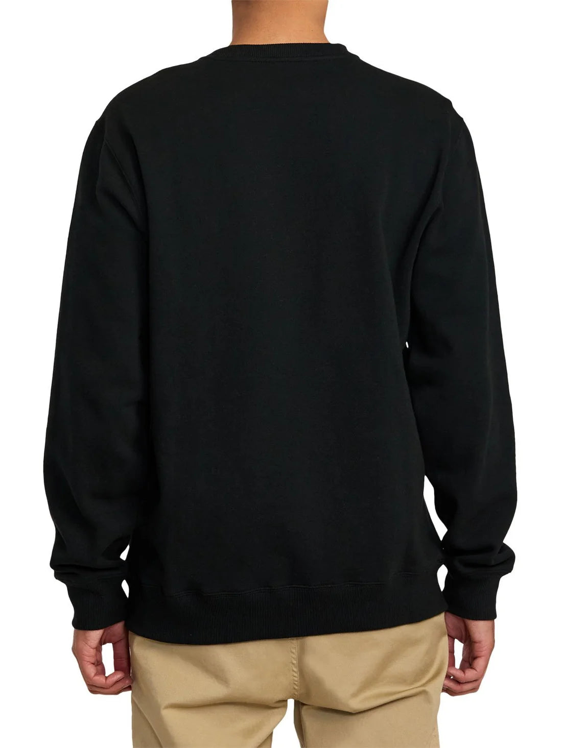 RVCA Mens Big RVCA Crew Fleece Black