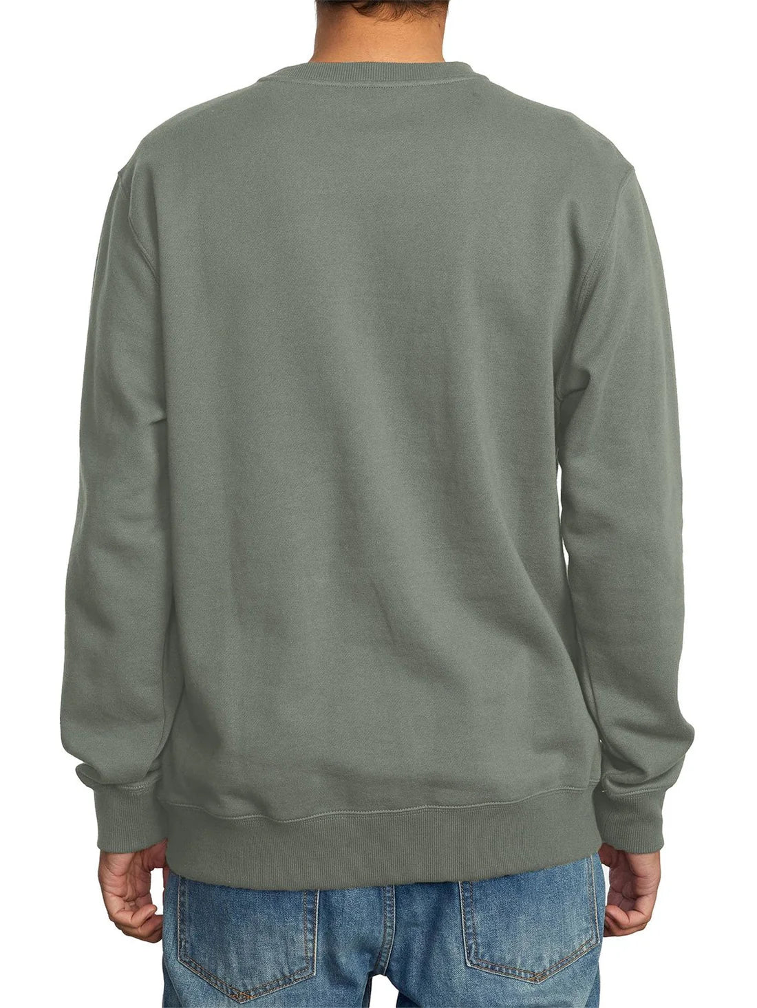 RVCA Mens Big RVCA Crew Sage Leaf