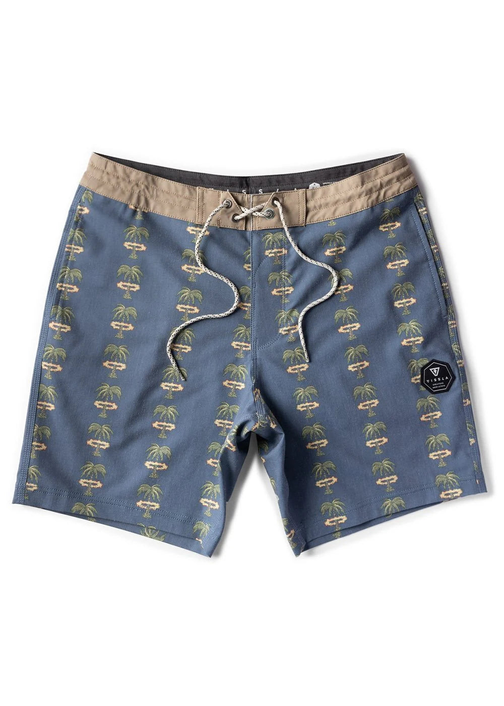 Vissla Mens Atomic Palms 17.5 Boardshort Midnight