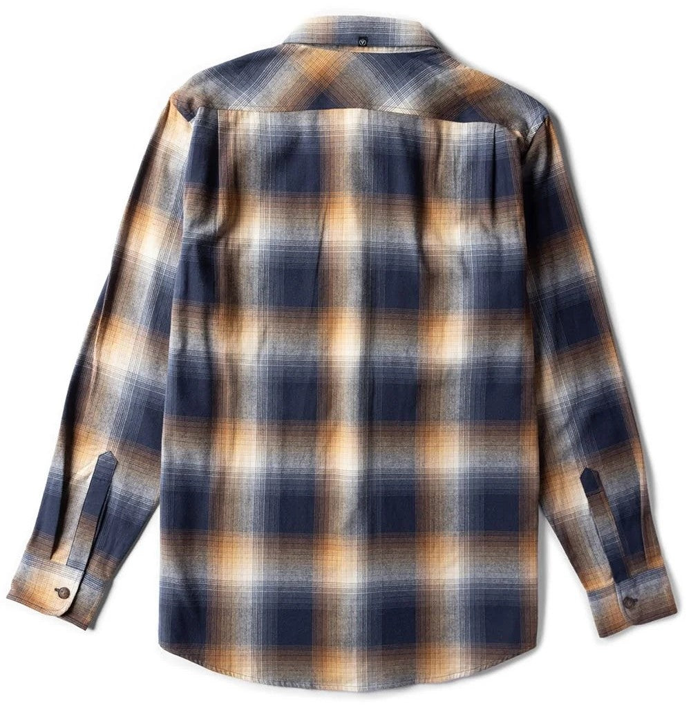 Vissla Mens Central Coast Eco Ls Flannel Dark Navy