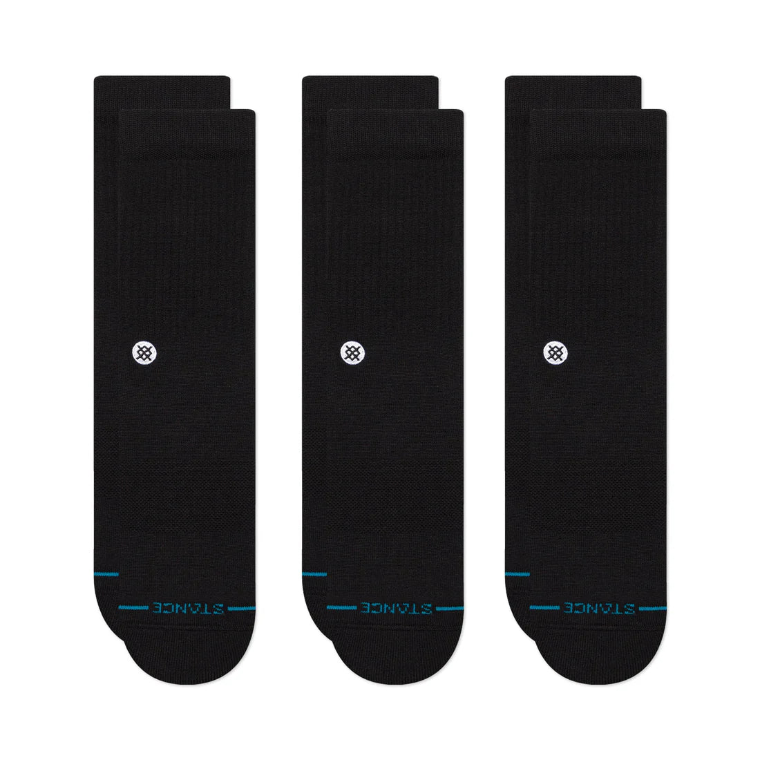 Stance Unisex Icon 3 Pack Crew Black