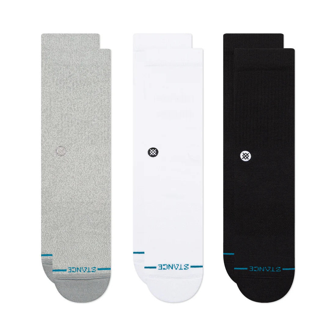 Stance Mens Icon 3 Pack Crew Multi