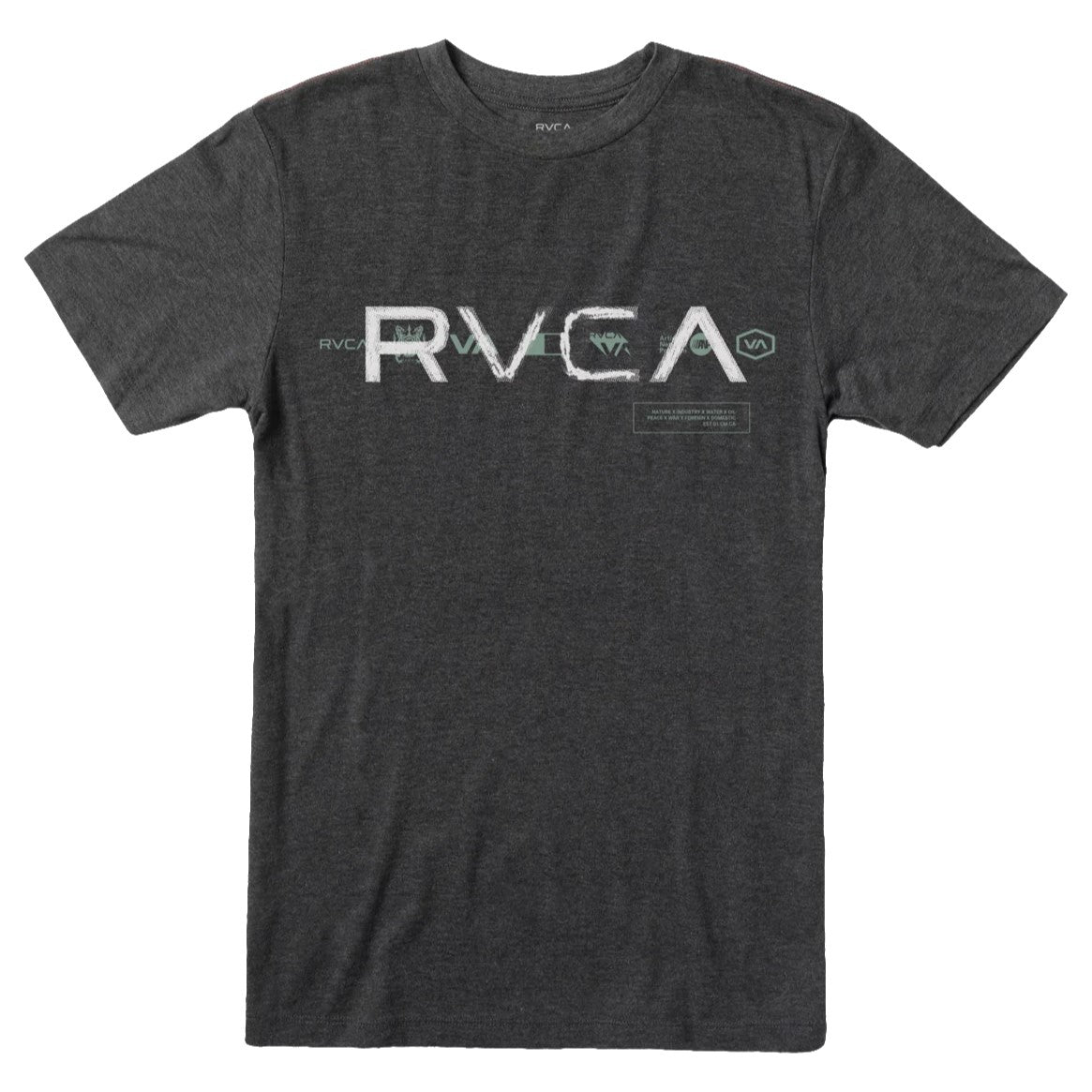 RVCA Mens Big All Brand Ss Tee Black