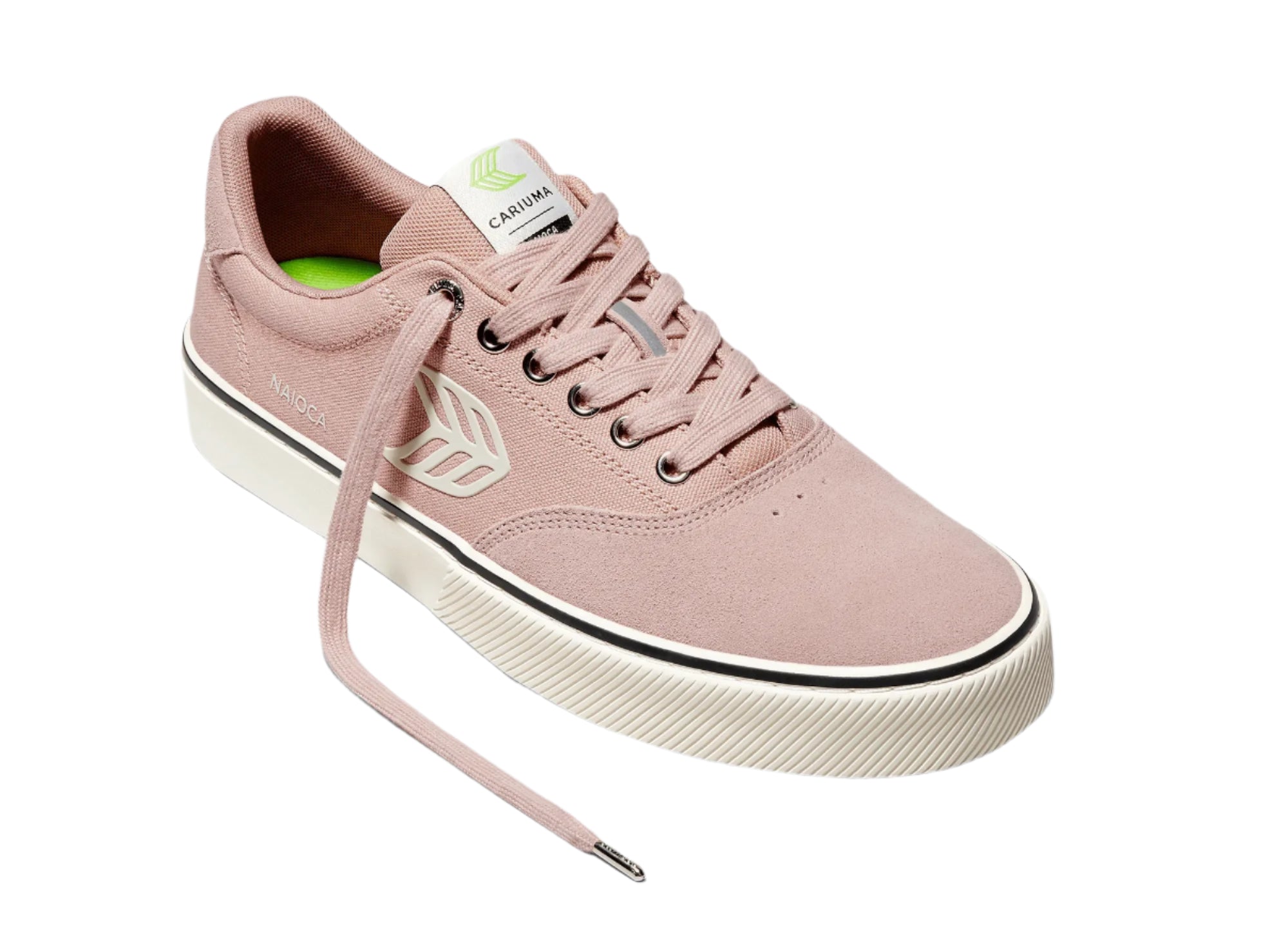 Cariuma NAIOCA Skate Rose Suede and Canvas Ivory