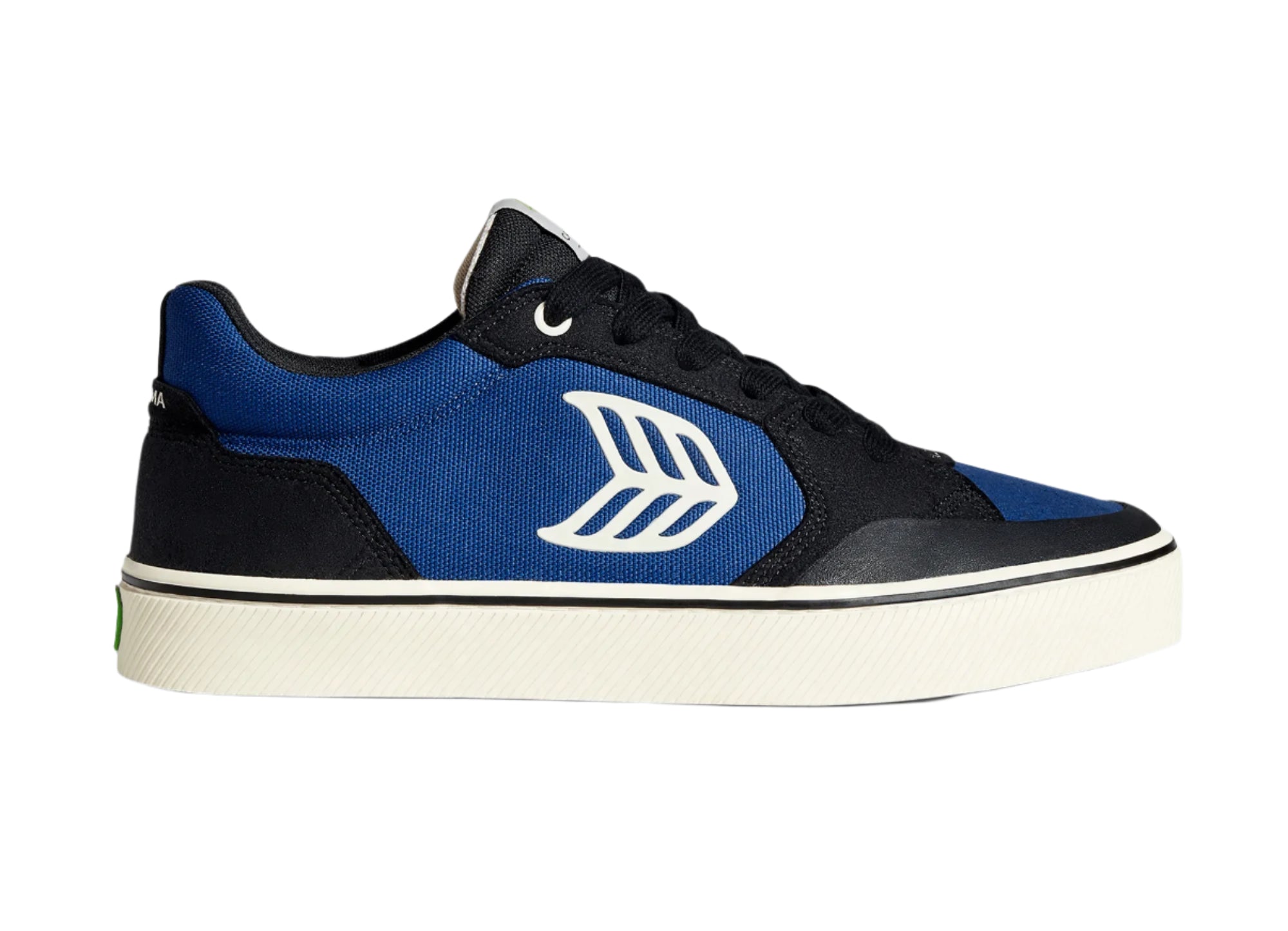 Cariuma Vallely Skate Black Suede Mystery Blue