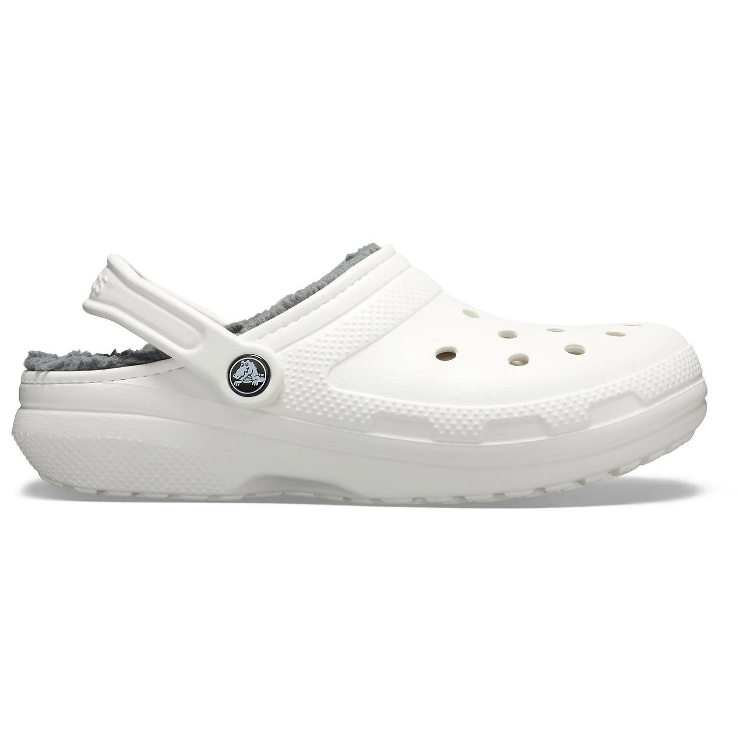 Crocs Unisex Classic Lined Clog White Grey