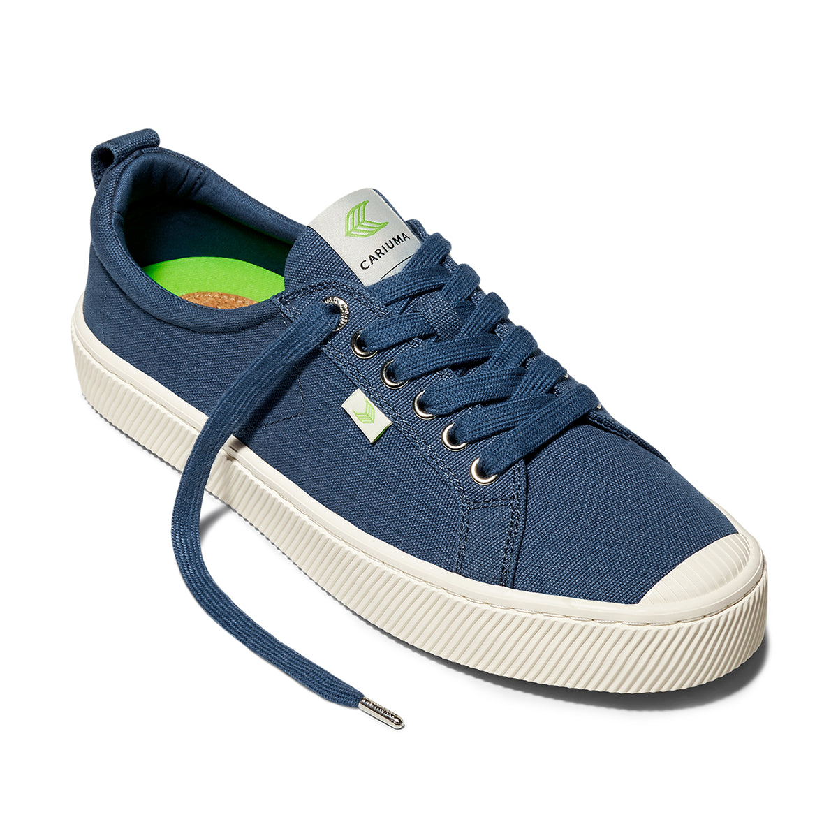 Cariuma OCA Low Shadow Blue Canvas Sneaker - Main Image