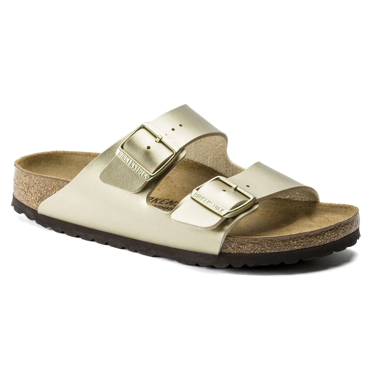 Birkenstock Womens Arizona Birko-Flor Narrow Gold
