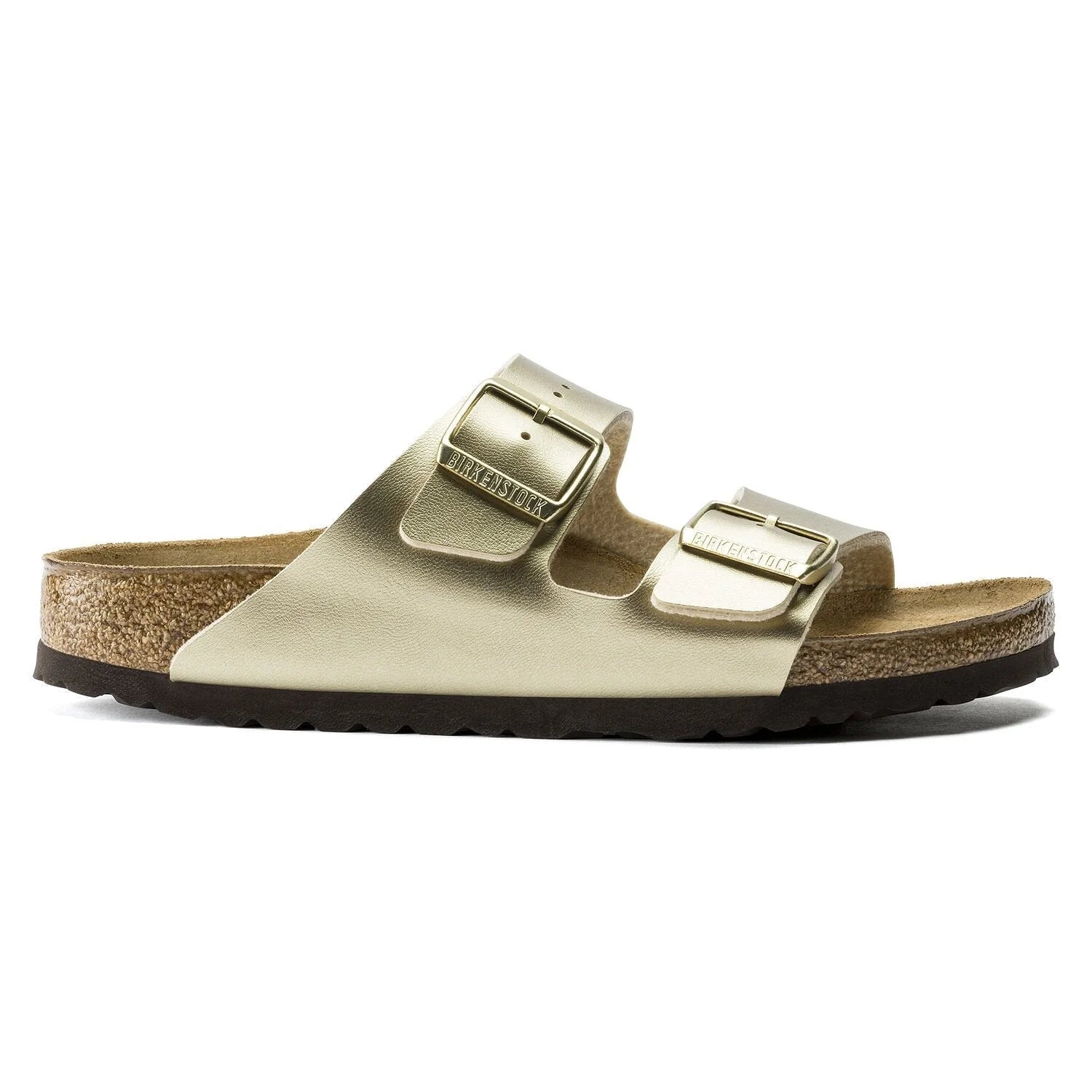 Birkenstock Womens Arizona Birko-Flor Narrow Gold