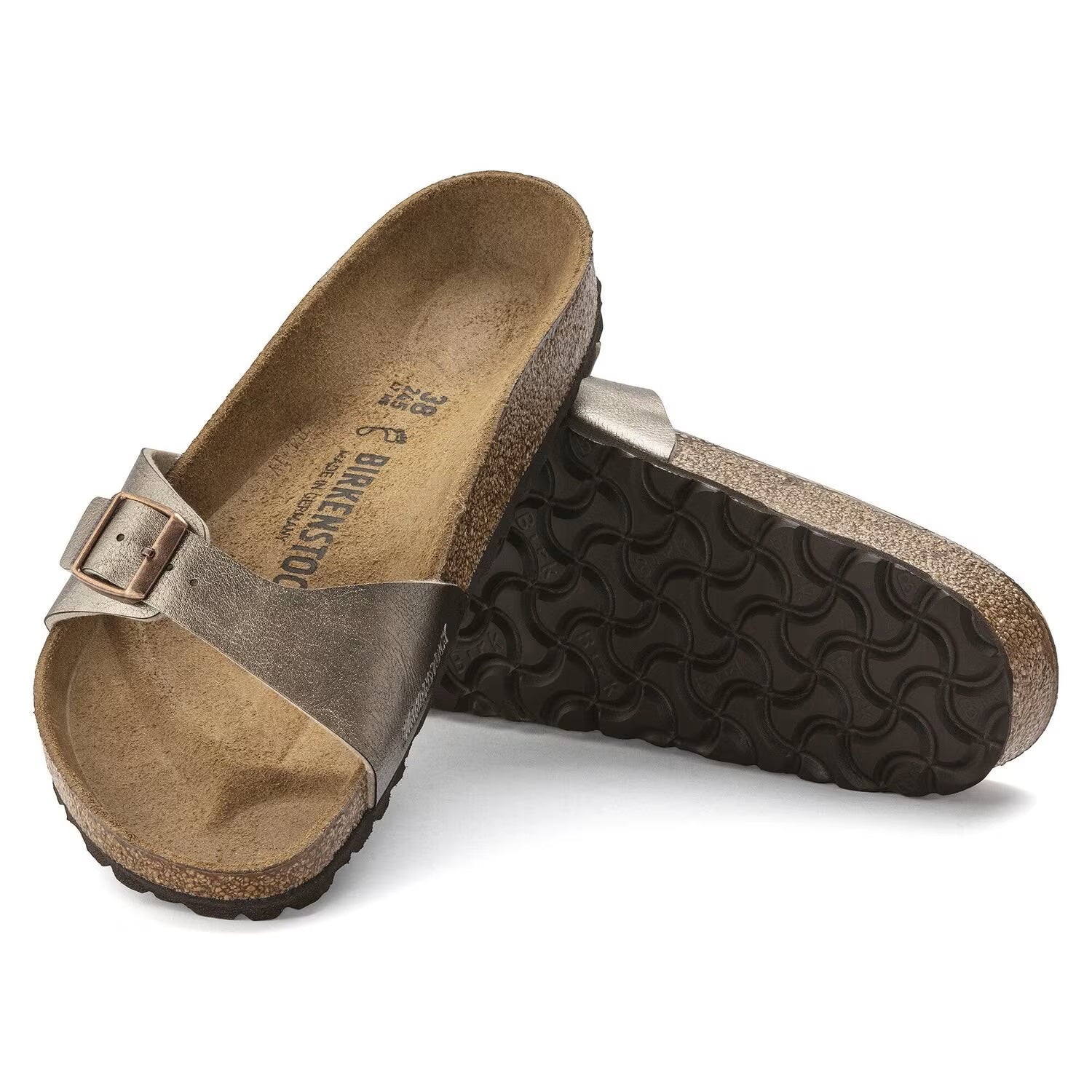 Birkenstock Unisex Madrid Birko-Flor Narrow Taupe