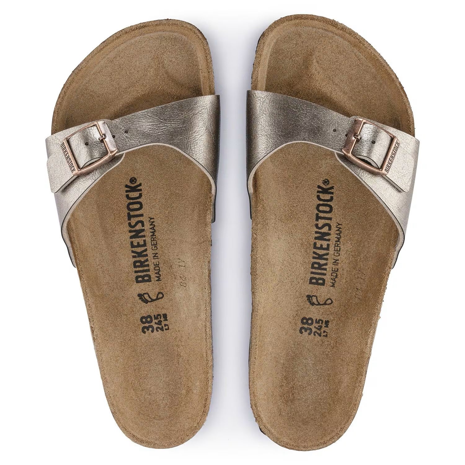 Birkenstock Unisex Madrid Birko-Flor Narrow Taupe