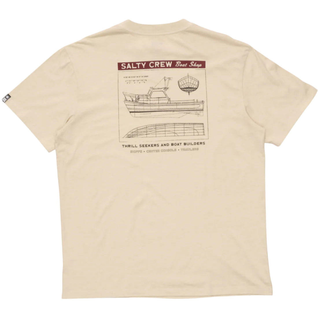 Salty Crew Mens Boat Shop Vintage Ss Tee Sand