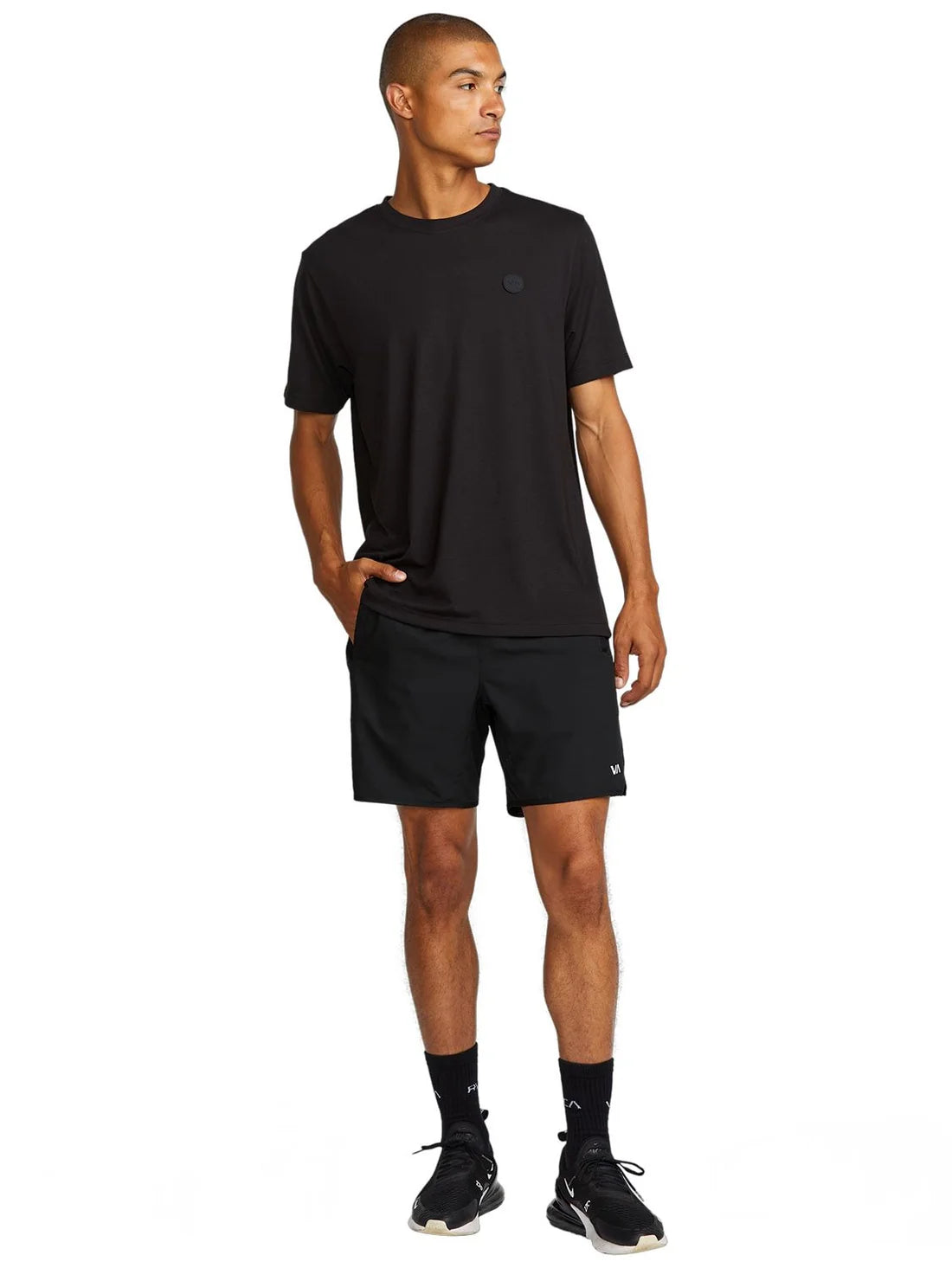 RVCA Mens VA Icon Ss Tee Black