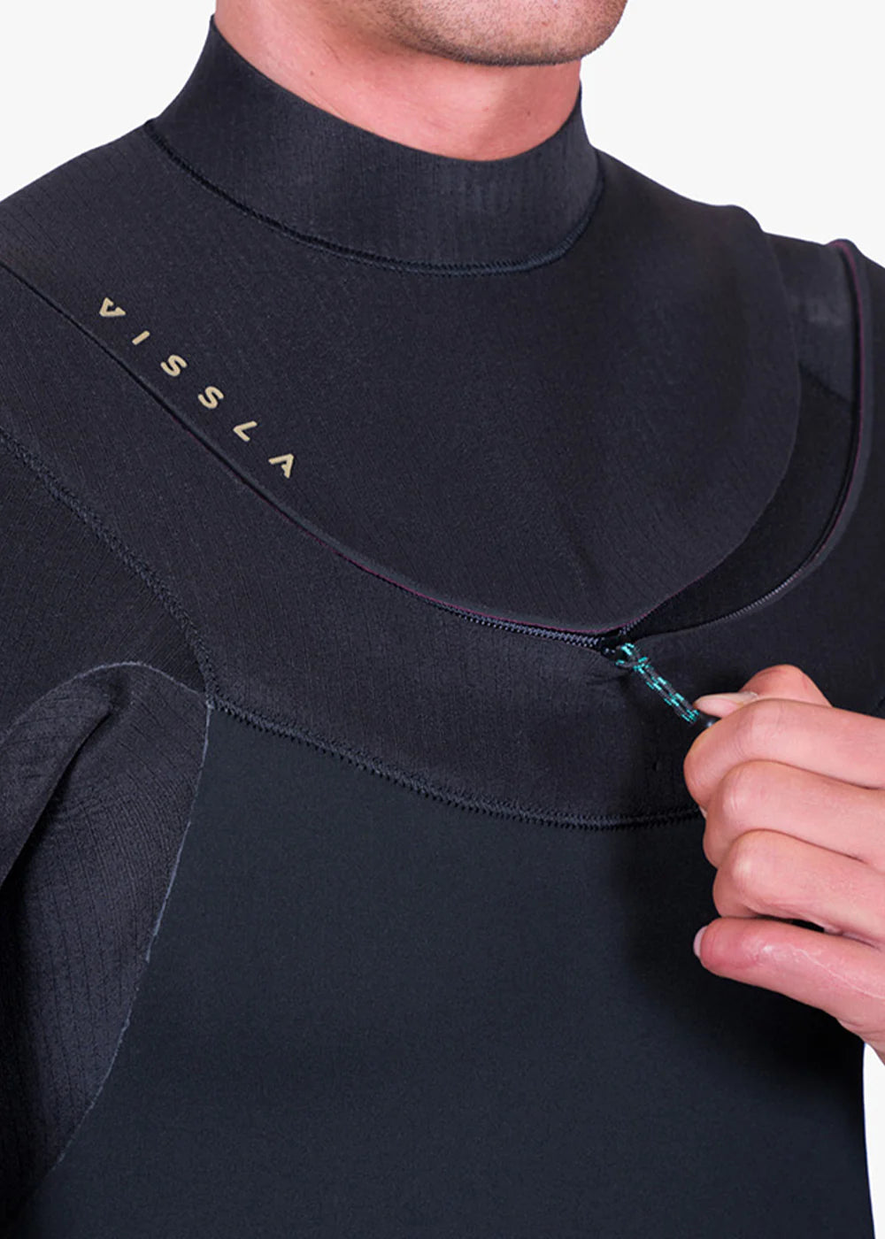 Vissla Mens New Seas 4-3 U-Zip Wetsuit Black 2