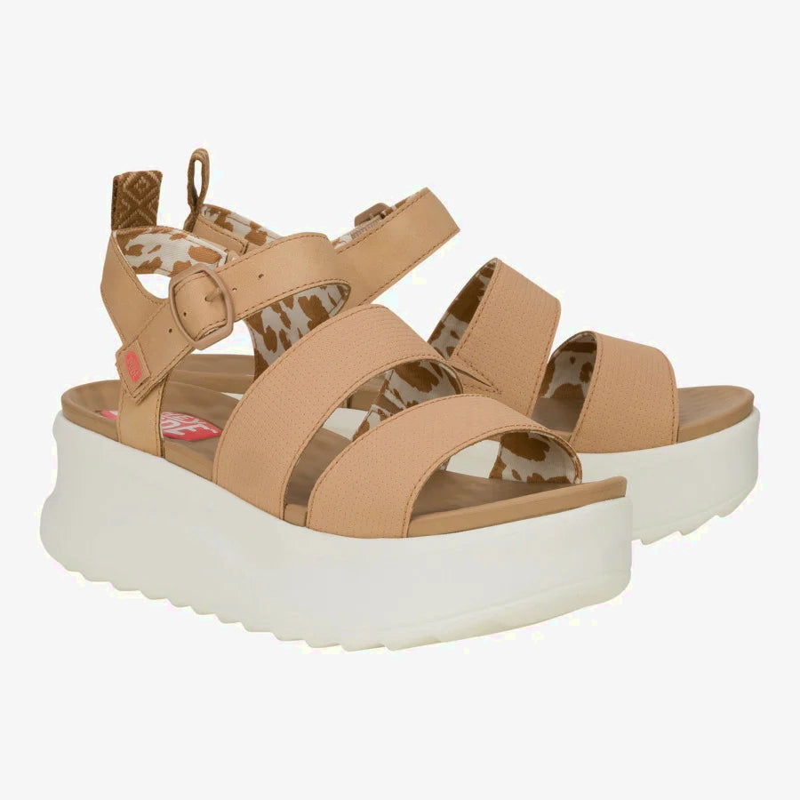 Hey Dude Womens Delray Buckle Classic Tan
