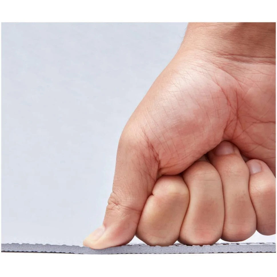 showing yoga mat thickness