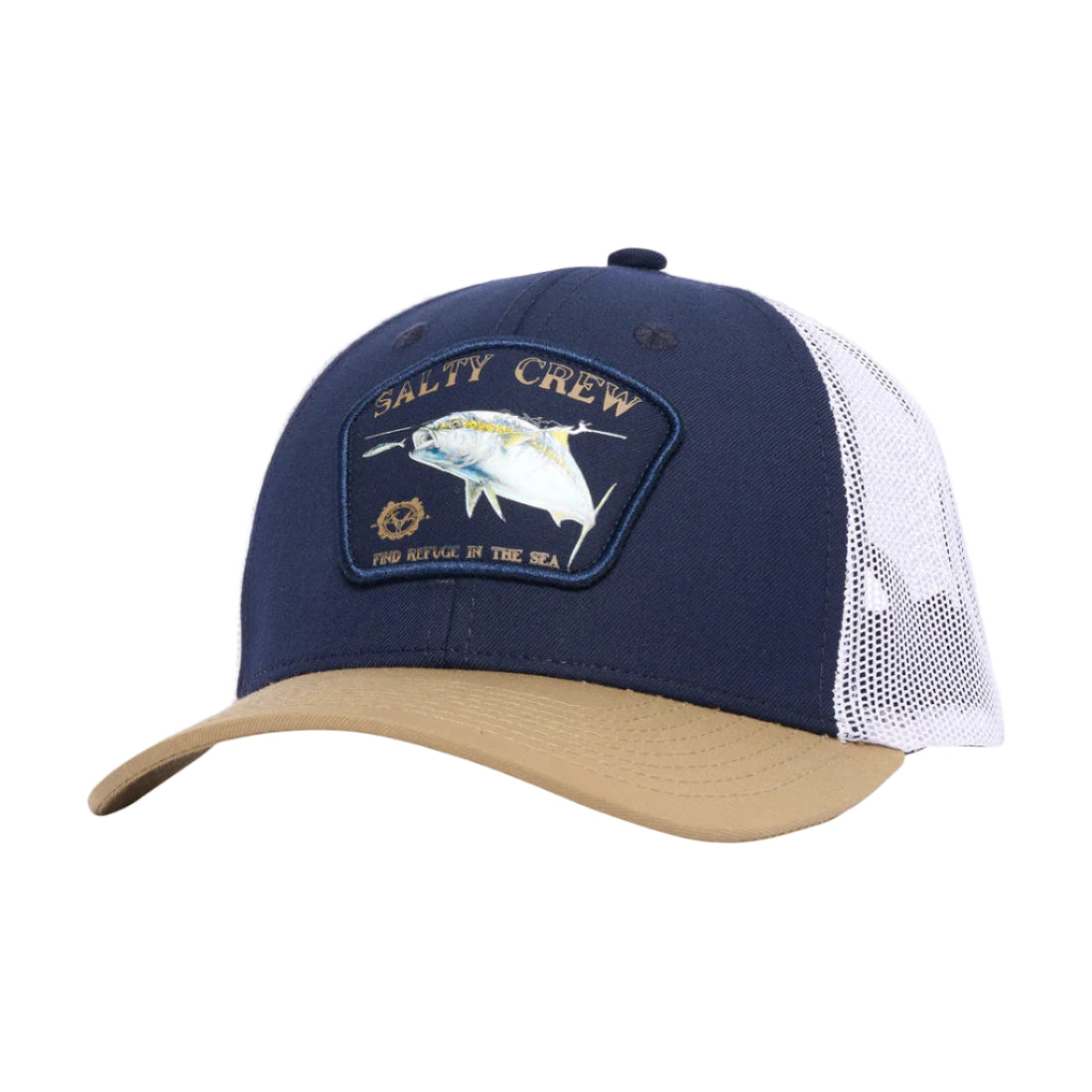 Salty Crew Mens Surface Cap Navy Tan White