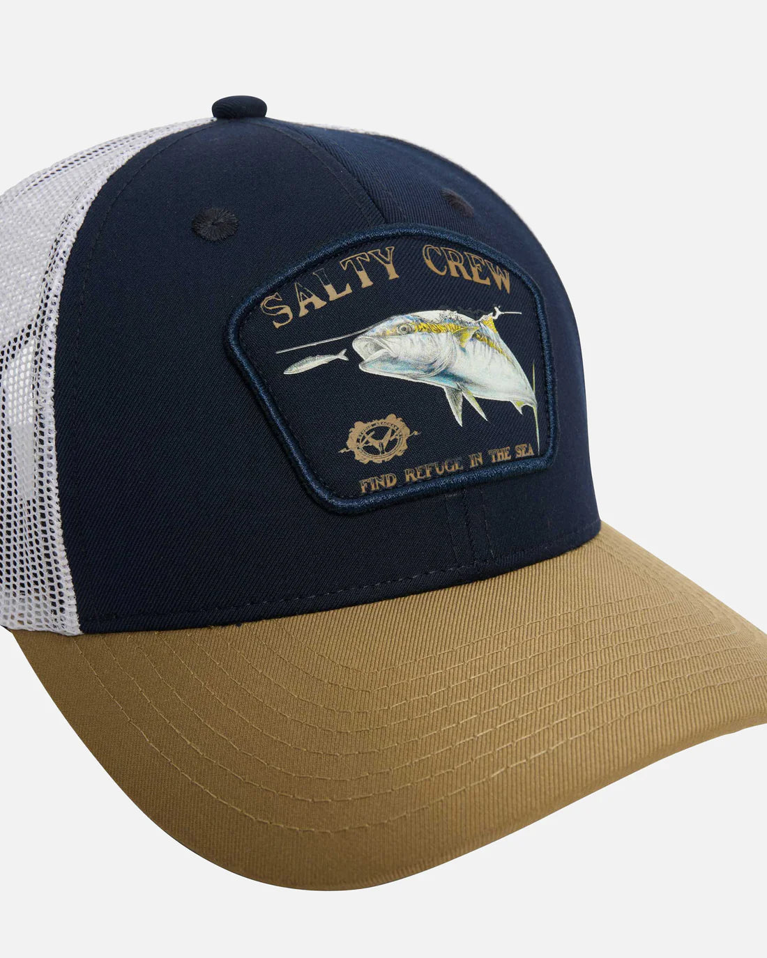 Salty Crew Mens Surface Cap Navy Tan White
