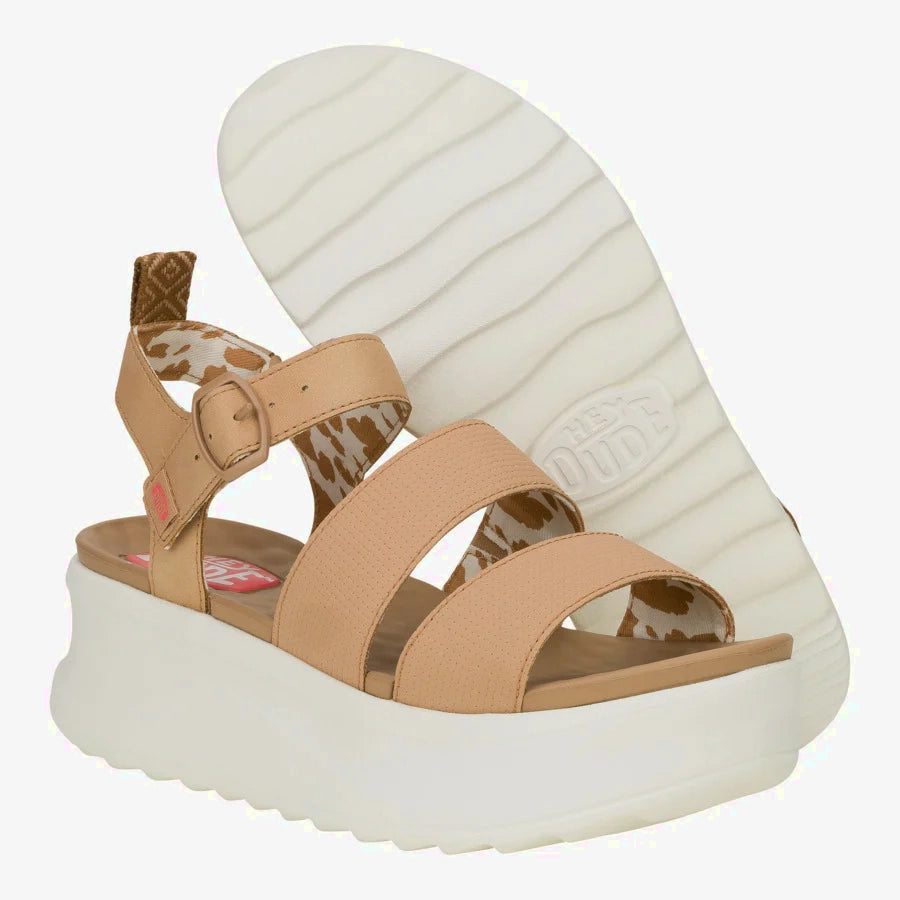 Hey Dude Womens Delray Buckle Classic Tan