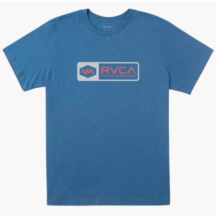 RVCA Mens Total Ss Tee Cool Blue