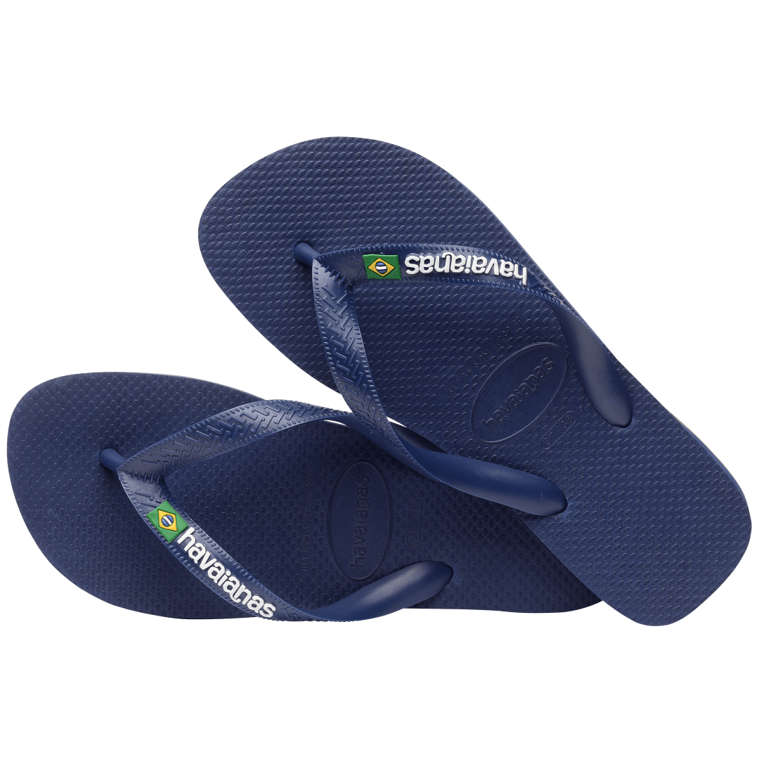 Havaianas Unisex Brazil Logo Sandal Navy Blue