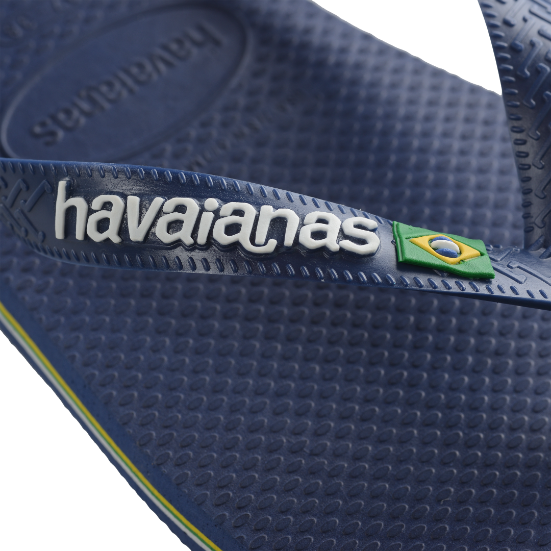 Havaianas Unisex Brazil Logo Sandal Navy Blue