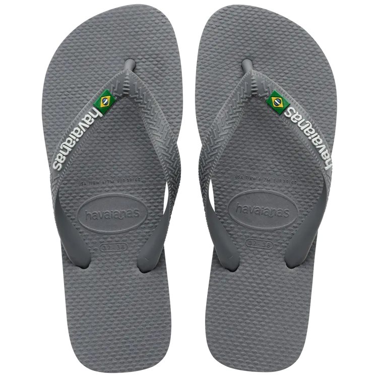 Havaianas Unisex Brazil Logo Steel Grey