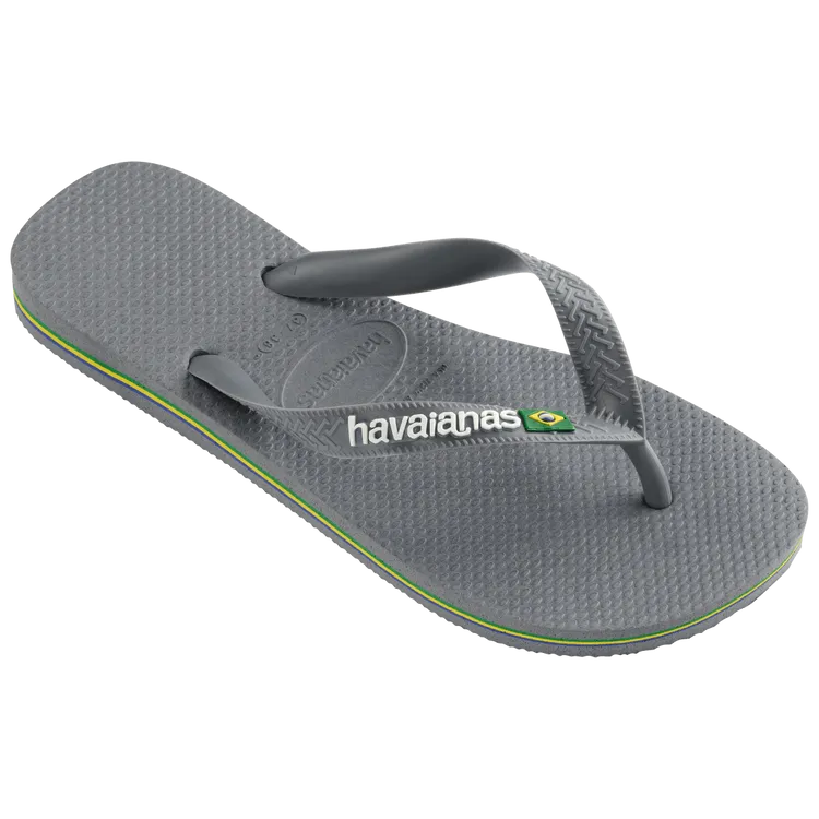 Havaianas Unisex Brazil Logo Steel Grey