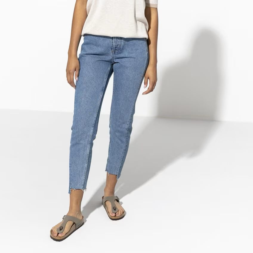 Birkenstock Gizeh Regular BirkoFlor Birkibuc Stone