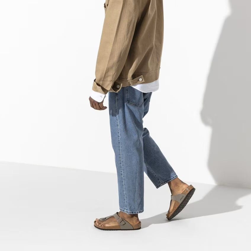Birkenstock Gizeh Regular BirkoFlor Birkibuc Stone