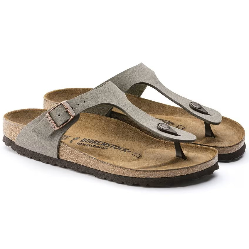Birkenstock Gizeh Regular BirkoFlor Birkibuc Stone