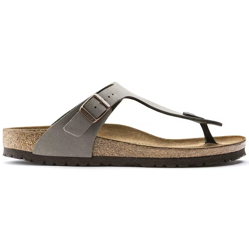 Birkenstock Gizeh Regular BirkoFlor Birkibuc Stone