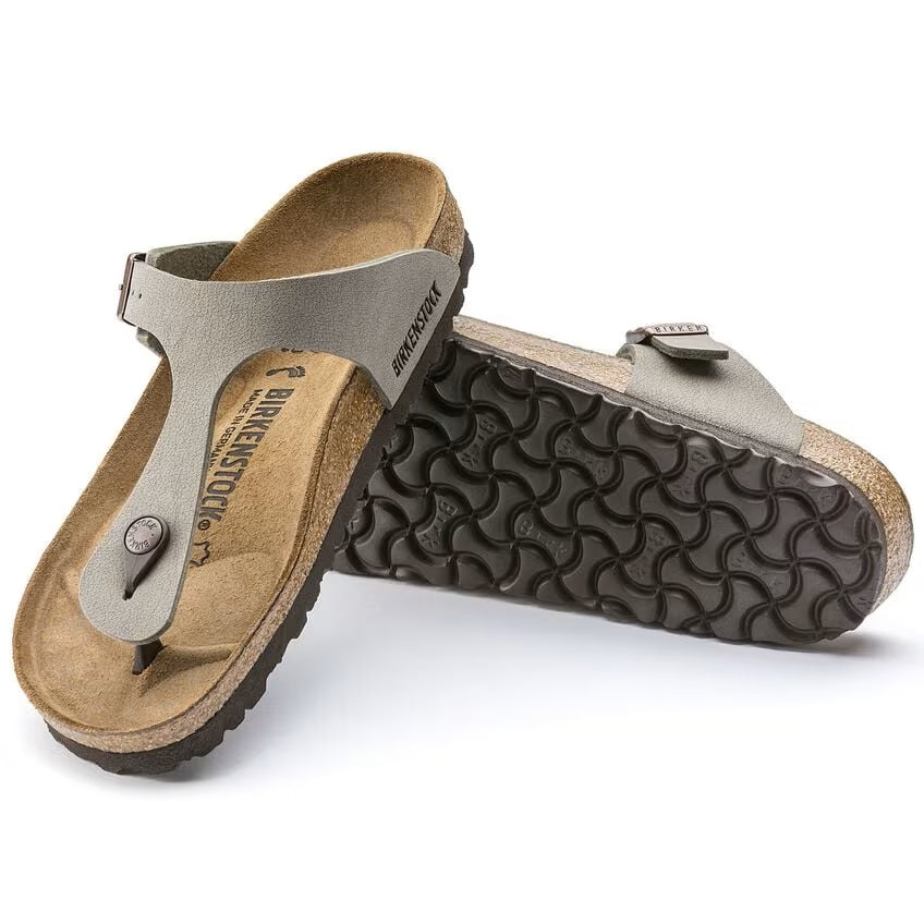 Birkenstock Gizeh Regular BirkoFlor Birkibuc Stone