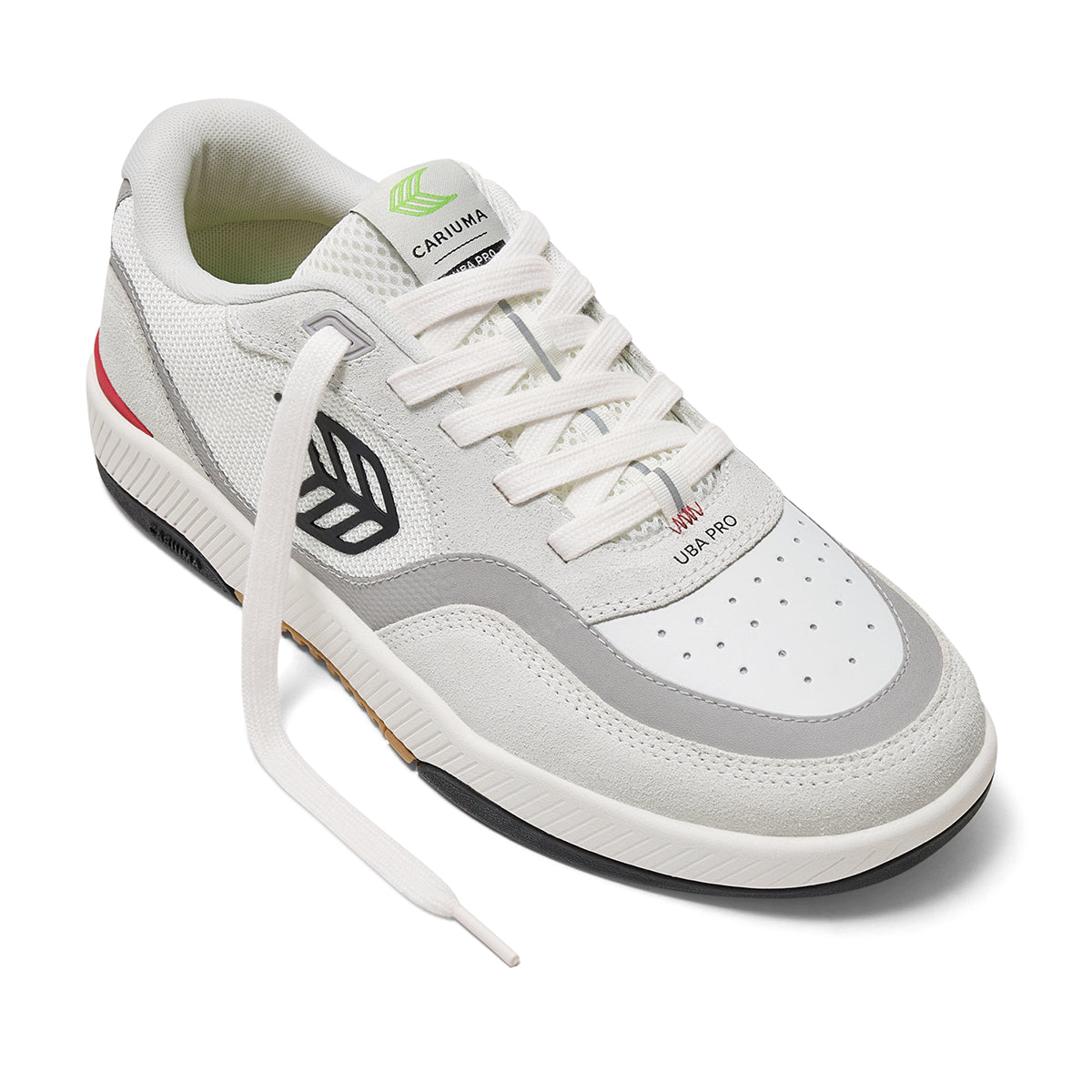 Cariuma Mens UBA Pro Smoke White Suede Sneaker