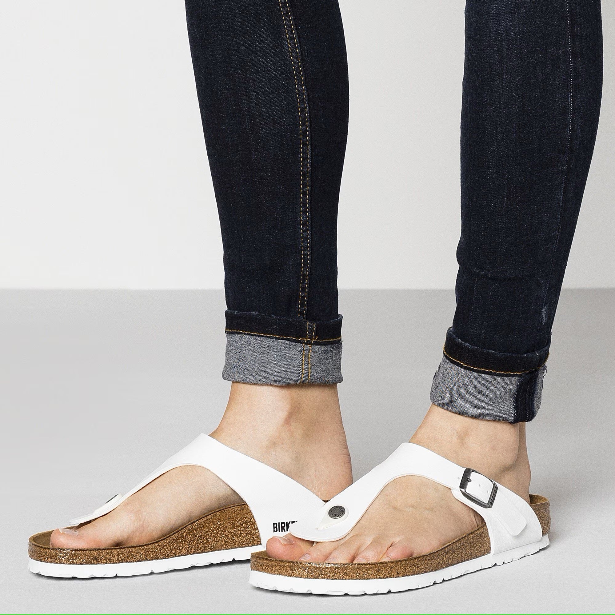 Birkenstock Gizeh Birko Flor Regular White