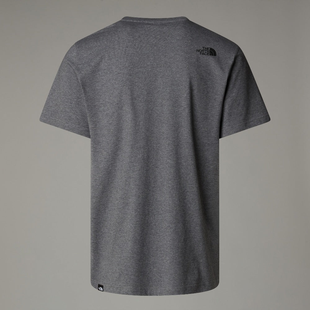 North Face Mens Easy Ss Tee Grey Heather