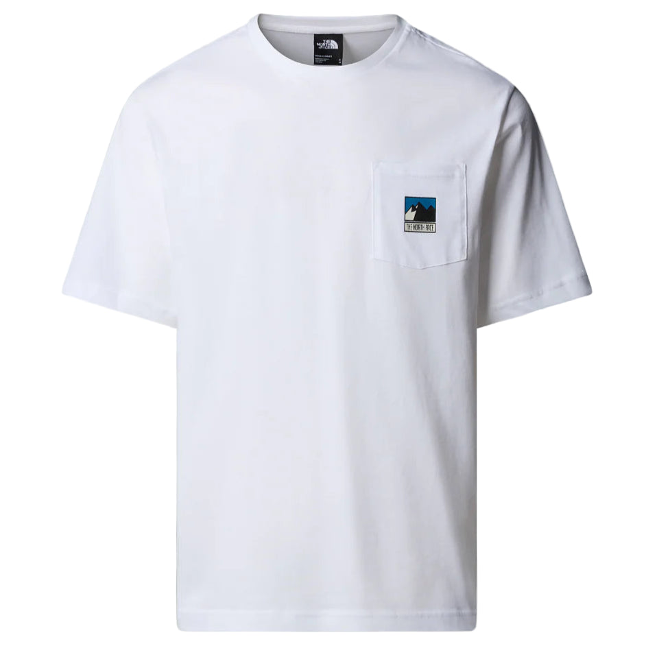 North Face Mountain Logo Relaxed Pocket Tee White