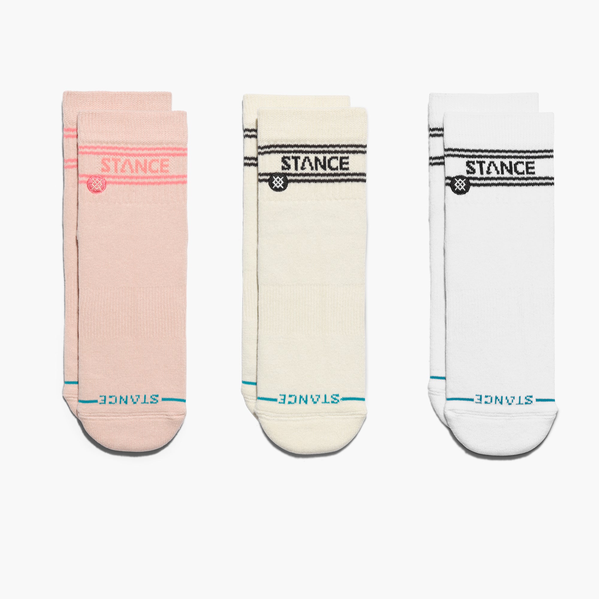 Stance Unisex Basic Quarter 3 Pack Socks Pink