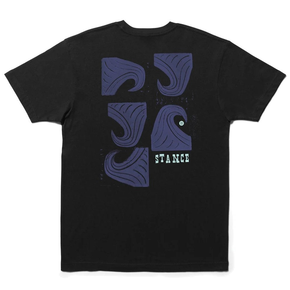 Stance Unisex Stacked Swell Tee Black