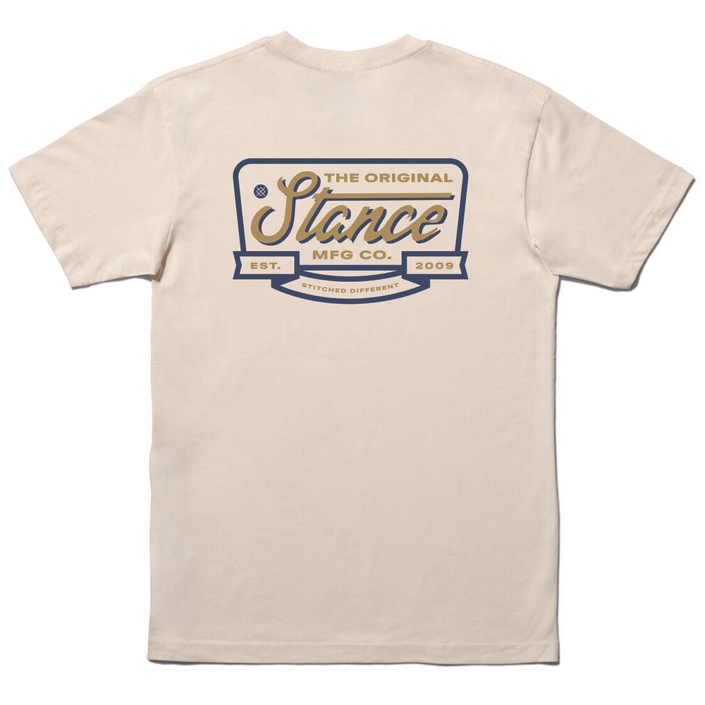 Stance Mens Script Seal Ss Tee Canvas