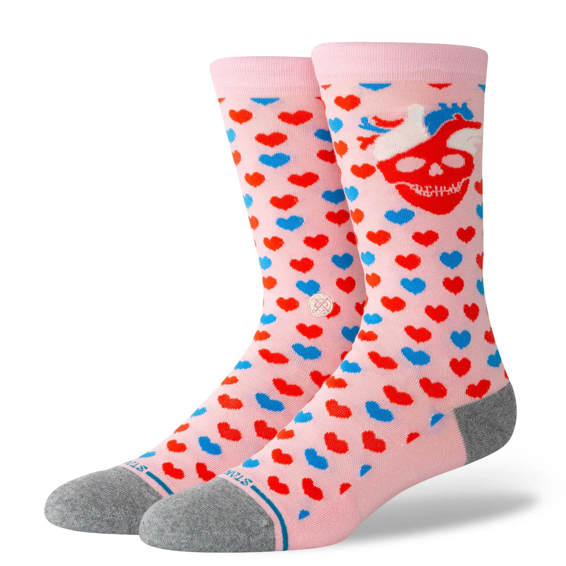 Stance Unisex Hearted Crew Pink