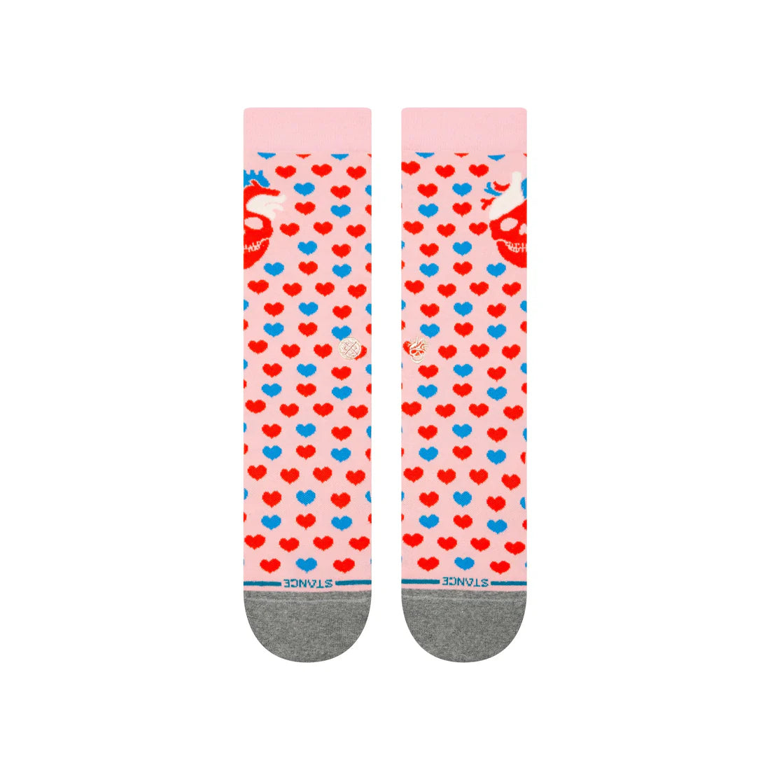 Stance Unisex Hearted Crew Pink