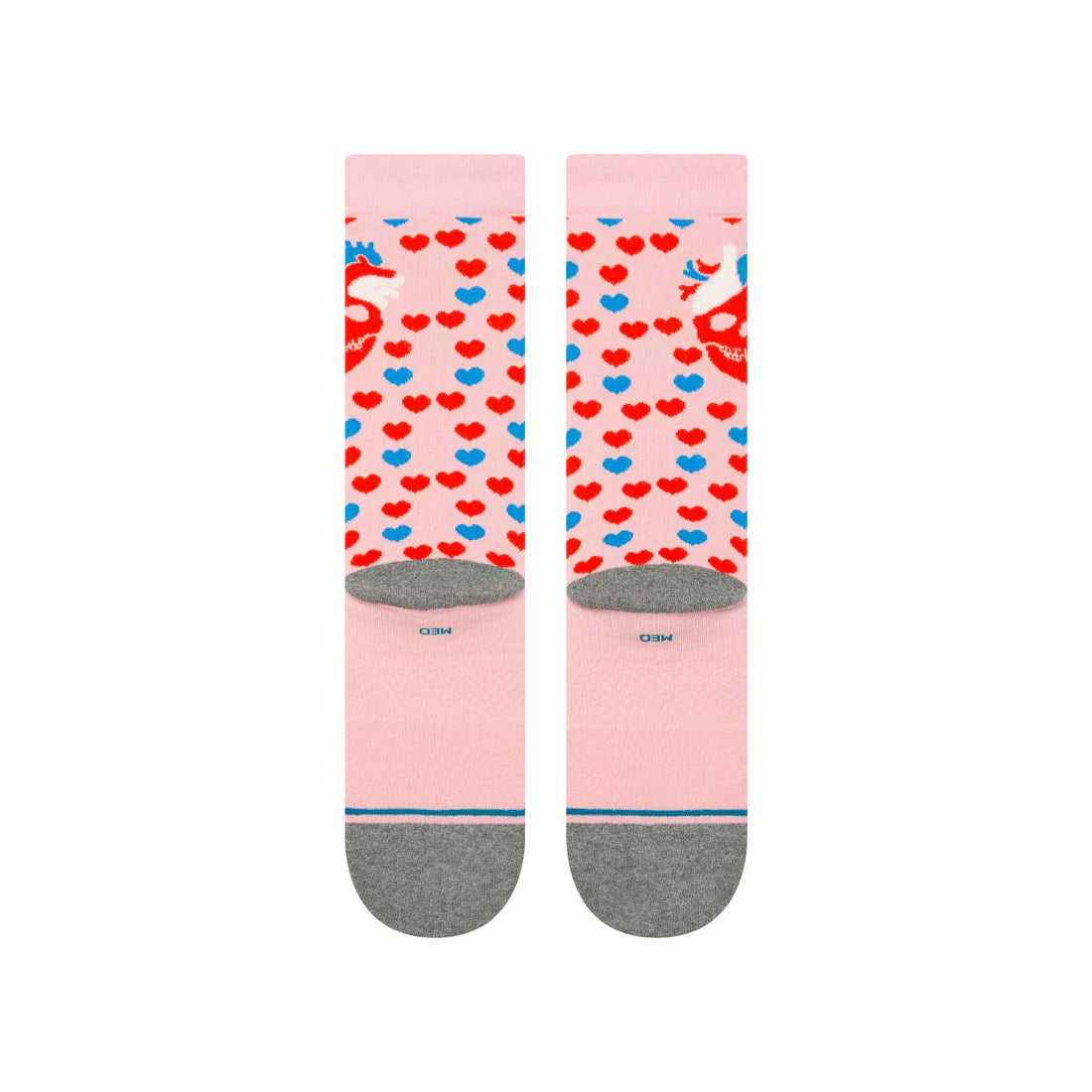 Stance Unisex Hearted Crew Pink