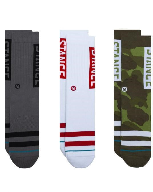 Stance Unisex The OG 3 Pack Socks Camo