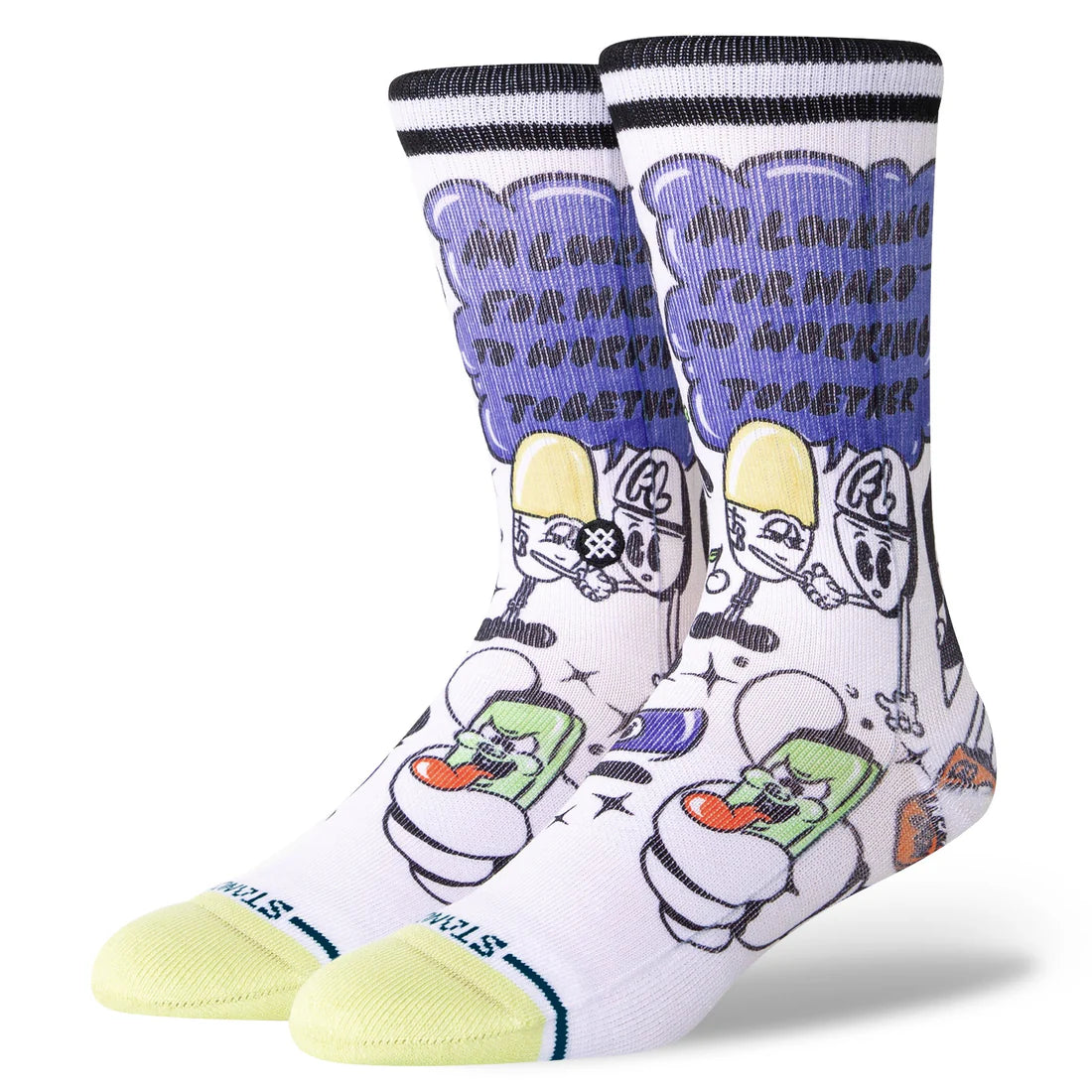 Stance Unisex Daily Danger Crew White