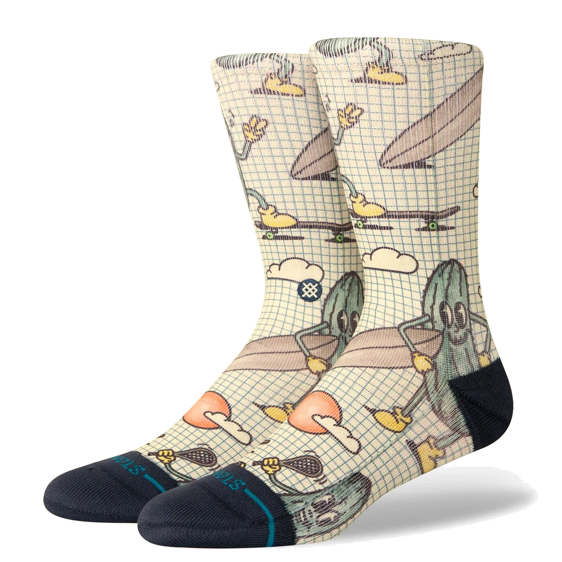 Stance Unisex Feeling Pickled Crew Socks Cream